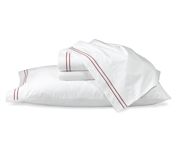 Hotel Bedding Sheet Set, California King, Red
