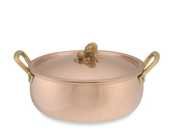 Ruffoni Copper Artichoke Handle Braiser, 6-Qt.