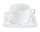 Apilco Zen Porcelain Cups & Saucers, Set of 2
