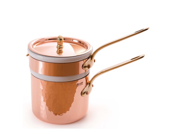 Mauviel Copper Double Boiler with Insert, 1-Qt.