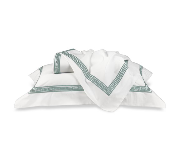 Classic Greek-Key Bedding, Sheets Set, Full/Queen, Seafoam