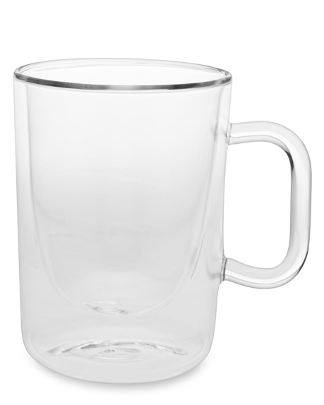 Double-Wall Glass Coffee Cups, Set of 2