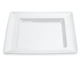 Apilco Zen Square Porcelain Rimmed Soup Plates, Set of 2
