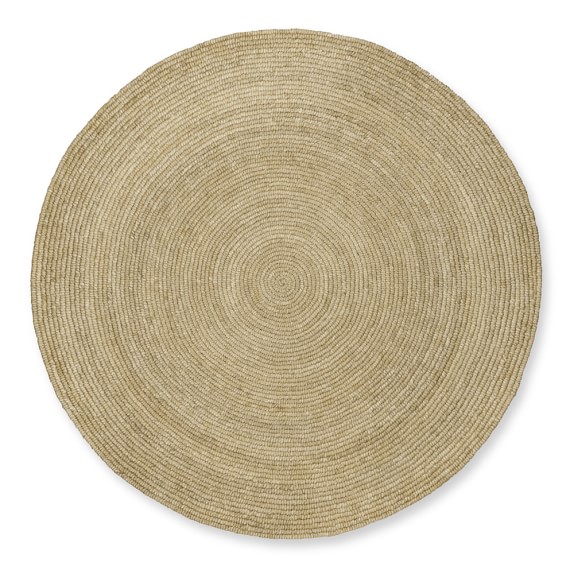 Abaca Round Rug, Light Williams Sonoma