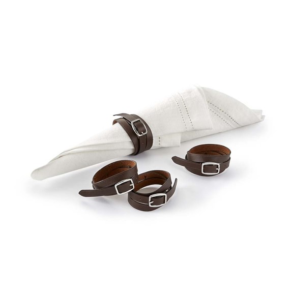 Supply List How to Make DIY Napkin Rings from Leather First, cut the leather scraps into ″ long strips using a rotary cutter on a self-healing mat. Each strip should be approximately 1″ wide at the base and approximately.3″ at the top.
