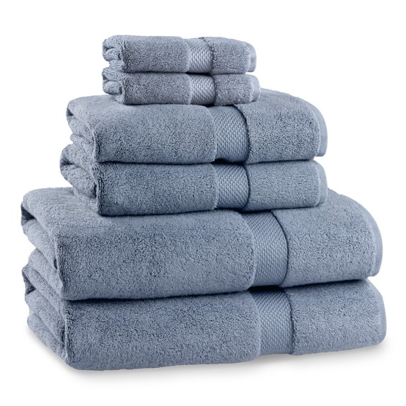 Chambers® Heritage 800Gram Solid Towel, Jardin Blue Williams Sonoma