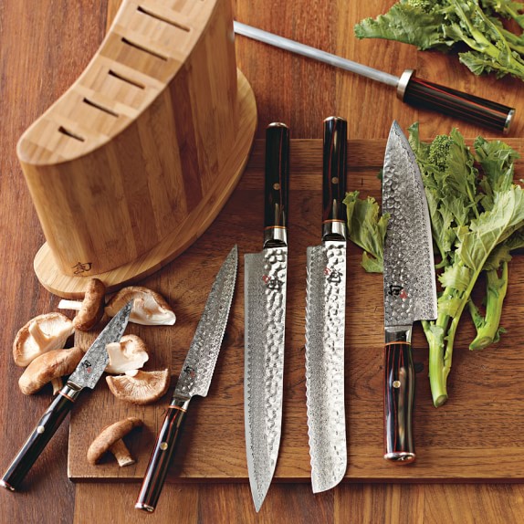 Shun Hiro 7Piece Knife Block Set Williams Sonoma