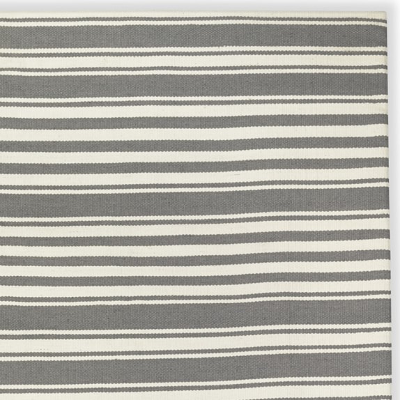 Riviera Stripe Indoor/Outdoor Rug, Steeple Gray Williams Sonoma