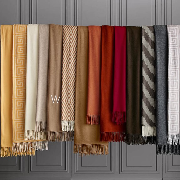 Diamond Cashmere Throw Williams Sonoma
