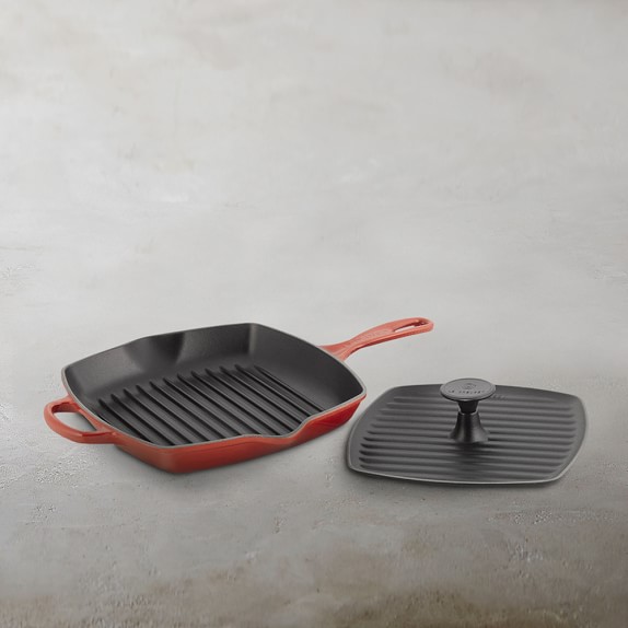Le Creuset Signature CastIron Square Grill Pan & Press Set Williams