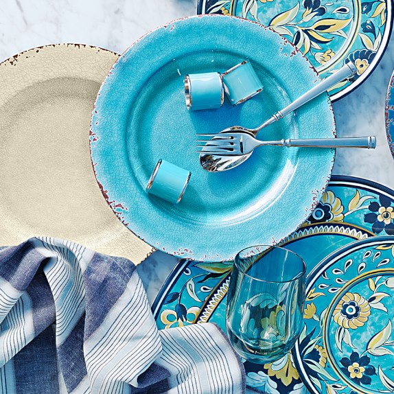 Rustic Melamine Dinner Plates, Set of 4 Williams Sonoma