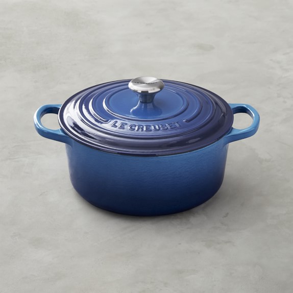 Le Creuset Signature Cast-Iron Round Dutch Oven, 3 1/2-Qt., Azure Blue