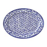 AERIN Sea Blue Geometric Platter