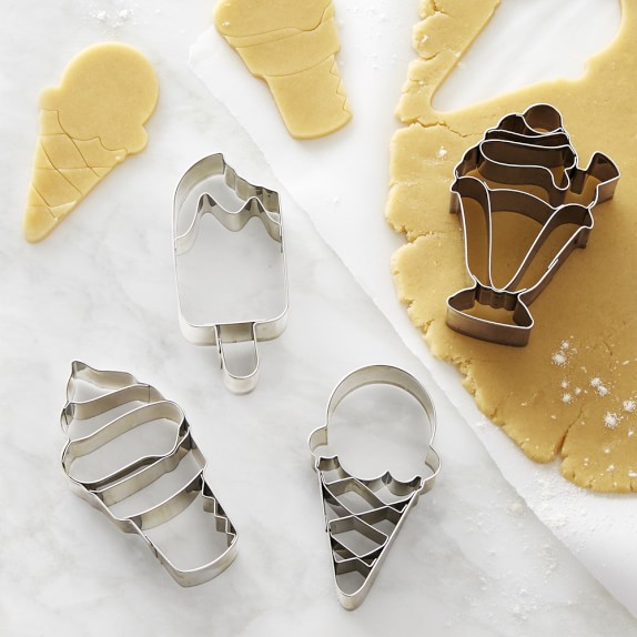 Ice Cream Impression Cookie Cutters, Set of 4 Williams Sonoma