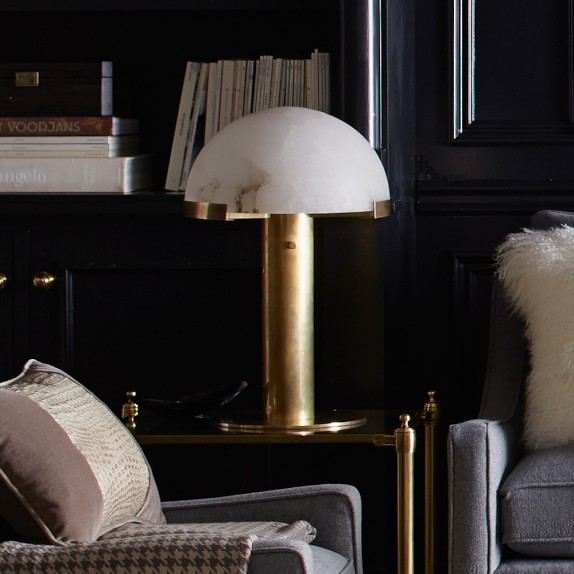 Brass and Alabaster Table Lamp Williams Sonoma