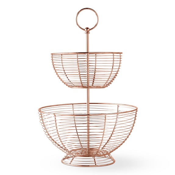 Copper Wire Fruit Basket Williams Sonoma