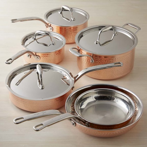 Lagostina Copper Martellata 10Piece Cookware Set Williams Sonoma