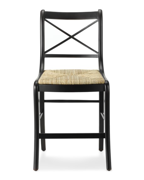 Madeleine Counter Stool, Dark Walnut