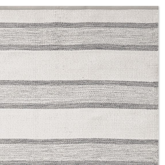 Perennials® Awning Stripe Indoor/Outdoor Rug, Gray Williams Sonoma