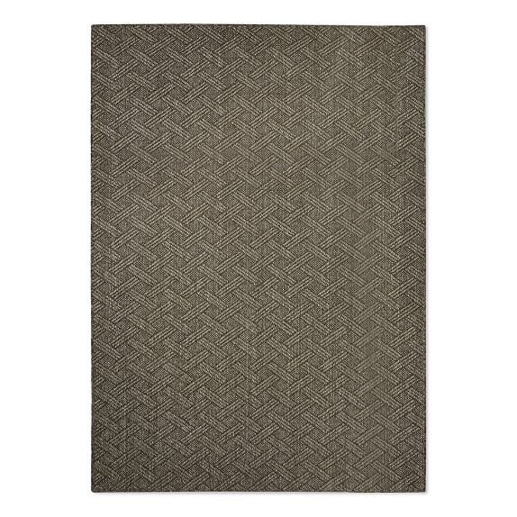 Lattice Sisal Rug, Silver Gray Williams Sonoma