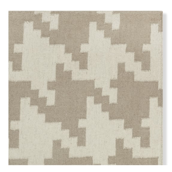 Handwoven Houndstooth Flatweave, Neutral Williams Sonoma