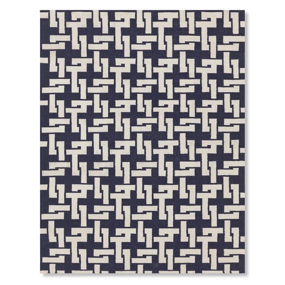 Geo Indoor/Outdoor Rug, Navy Williams Sonoma