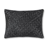 Woven Leather Hide Boudoir Pillow Cover, Tan | Williams Sonoma
