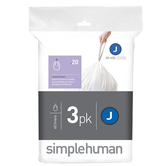 simplehuman™ 60Pack Refill Trash Can Liners Williams Sonoma