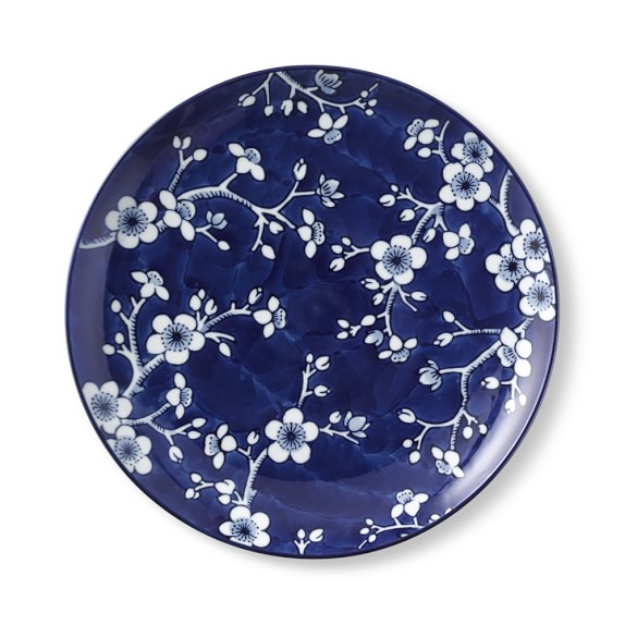 Cherry blossom asian blue dinnerware