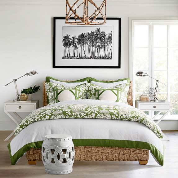 Printed Linen Ginger Jar Bedding Williams Sonoma