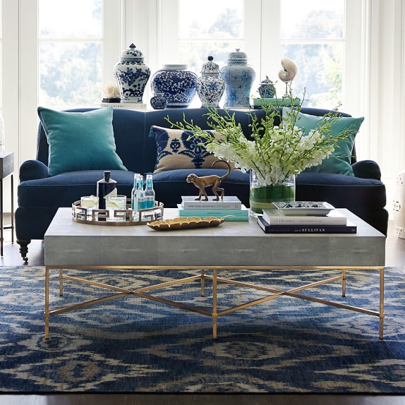 faux shagreen coffee table | williams sonoma faux shagreen coffee table | williams sonoma
