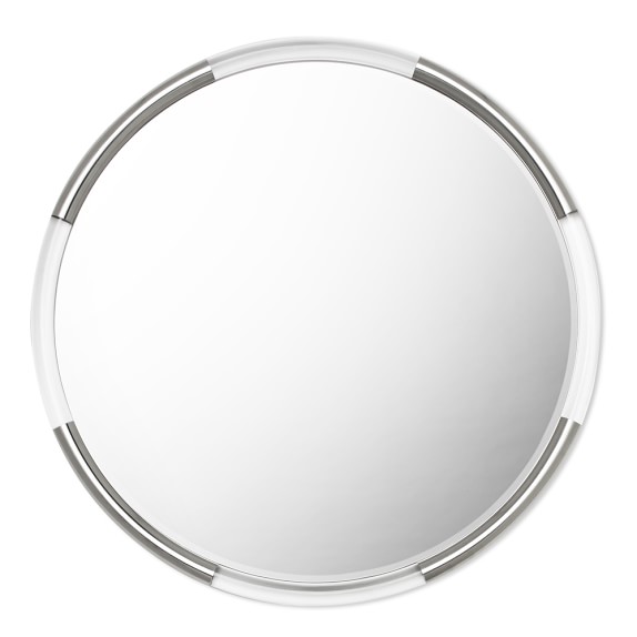 Wall Mirror Round acrylic and nickel round wall mirror | williams sonoma Wall Mirror Round acrylic and nickel round wall mirror | williams sonoma