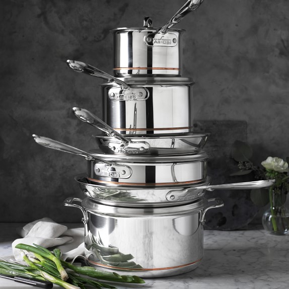 AllClad Copper Core 10Piece Cookware Set Williams Sonoma