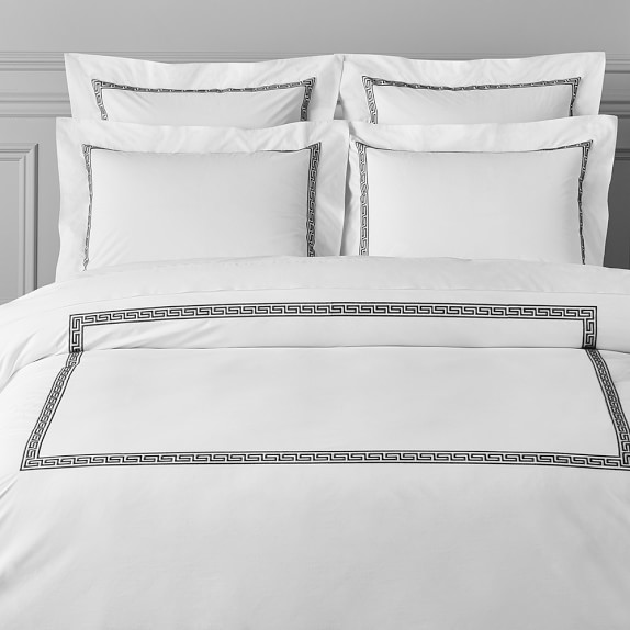 Italian Greek Key Embroidered Bedding Williams Sonoma