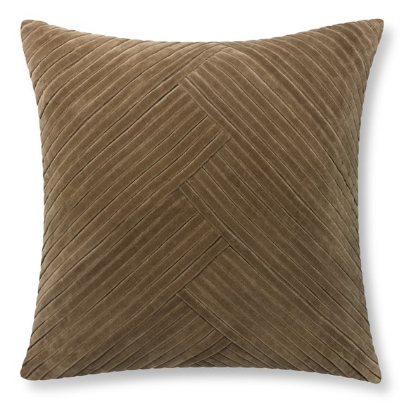 Pleated Velvet Pillow Cover, Cub Williams Sonoma