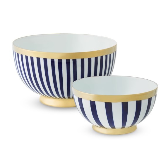 Nautical Bowl with Gold Trim Williams Sonoma