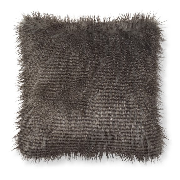 faux fur pillow black body cover gray owl feather white case faux fur pillow black body cover gray owl feather white case