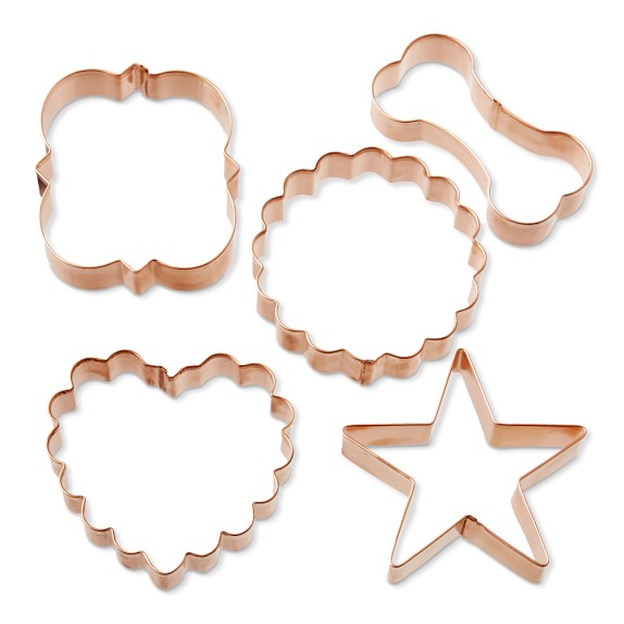 Williams Sonoma Copper Cookie Cutter 5Piece Set Williams Sonoma