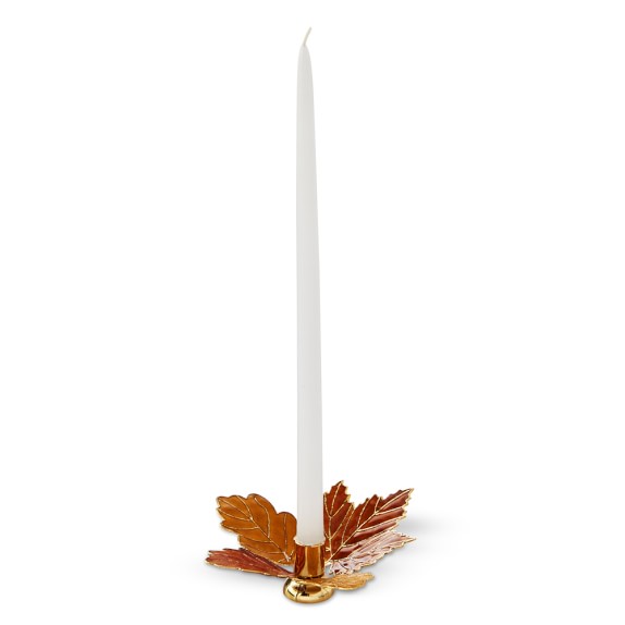 Cloisonné Maple Leaf Tiny Taper Holder Williams Sonoma