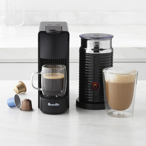 Nespresso Essenza Mini Espresso Maker with Aeroccino Williams Sonoma