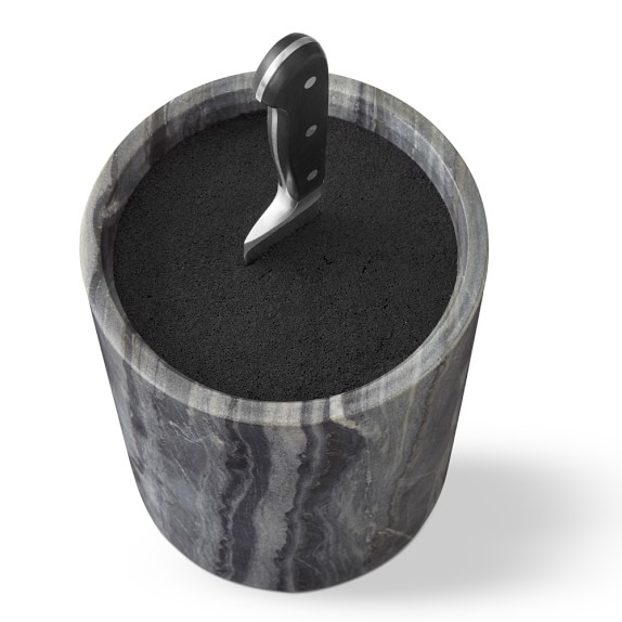 Grey Marble Knife Holder with Kapoosh Insert Williams Sonoma