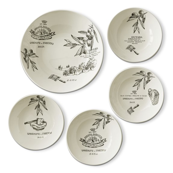 Italian Olive Grove Pasta Bowl & Serve Set Williams Sonoma