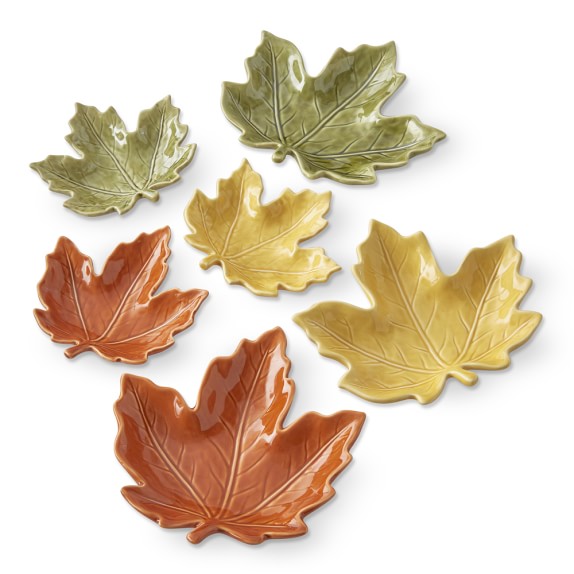 Maple Leaf Condiment Plates Williams Sonoma