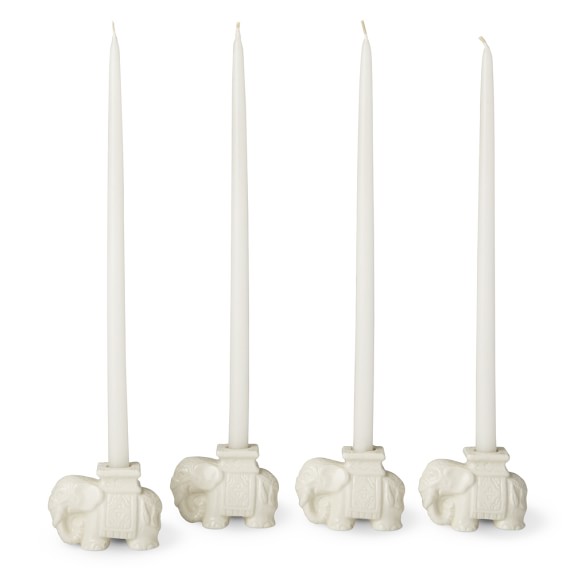 Elephant Tiny Taper Candle Holder, Set of 4 Williams Sonoma