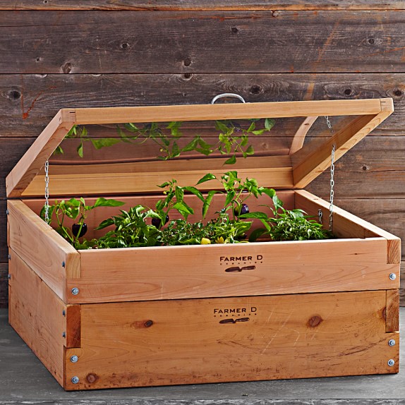 Farmer D Cedar Cold Frame, 3'x3' Williams Sonoma