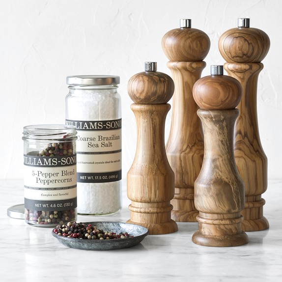 Williams Sonoma Traditional Olivewood Salt & Pepper Mills Williams Sonoma