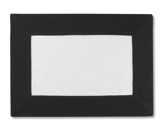 Wide Border Place Mat, Black