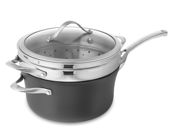 Calphalon Contemporary Nonstick Saucepan with Lid & Steamer, 4 1/2-Qt.
