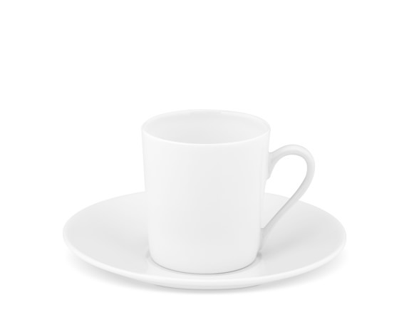 Apilco Tuileries Porcelain Espresso Cups & Saucers, Set of 4