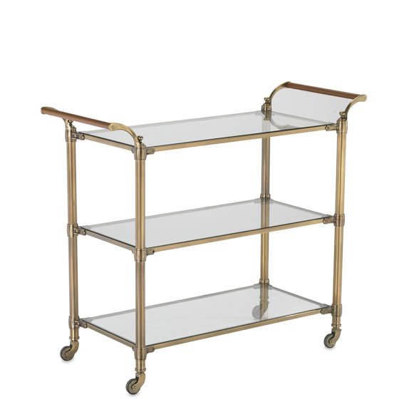 Beckett Bar Cart, Brass